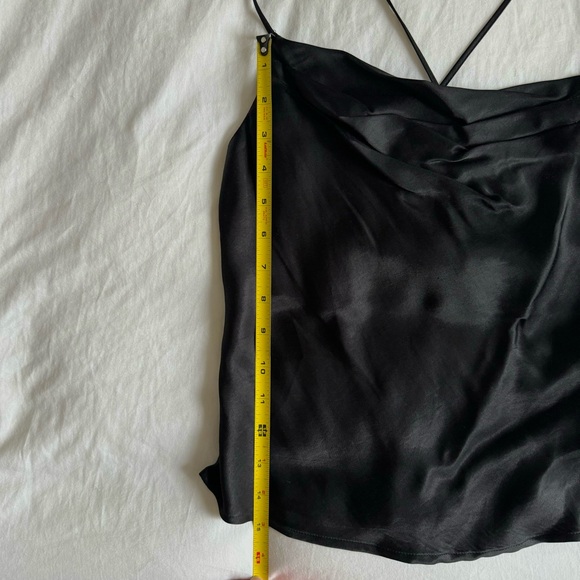 ZARA SATIN EFFECT CAMISOLE XS BLACK - Picture 4 of 11